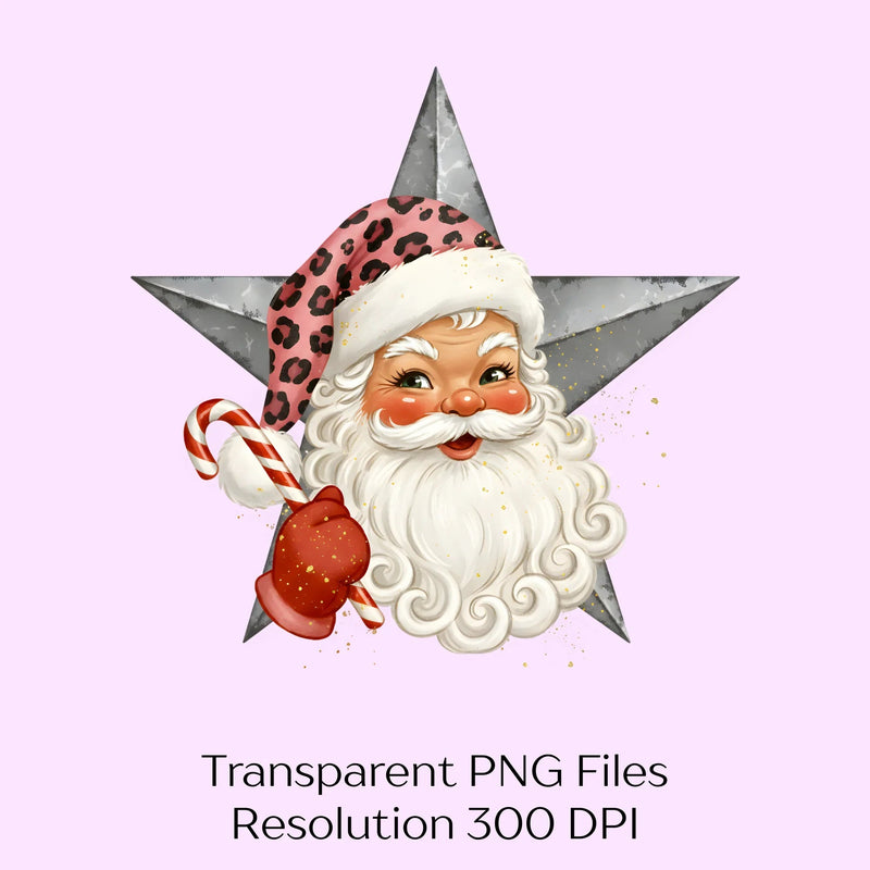 Santa Claus Star Candy Cane Western Clipart Bundle - CraftNest - Digital Crafting and Art