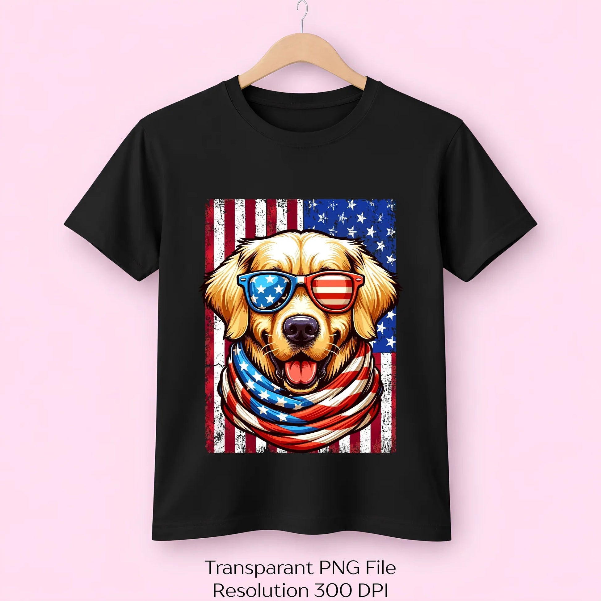 Golden Retriever 4th of July Vector Clipart Bundle - CraftNest - Digital Crafting and Art