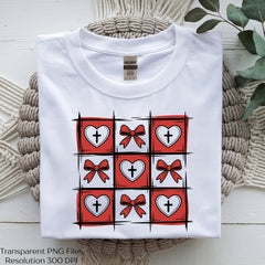 Checkered Retro Heart Coquette Valentine Clipart Bundle - CraftNest - Digital Crafting and Art