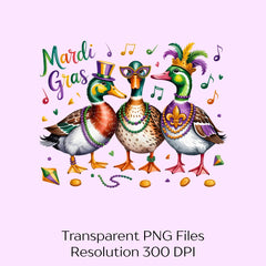 Duck Mardi Gras Clipart Bundle - CraftNest - Digital Crafting and Art