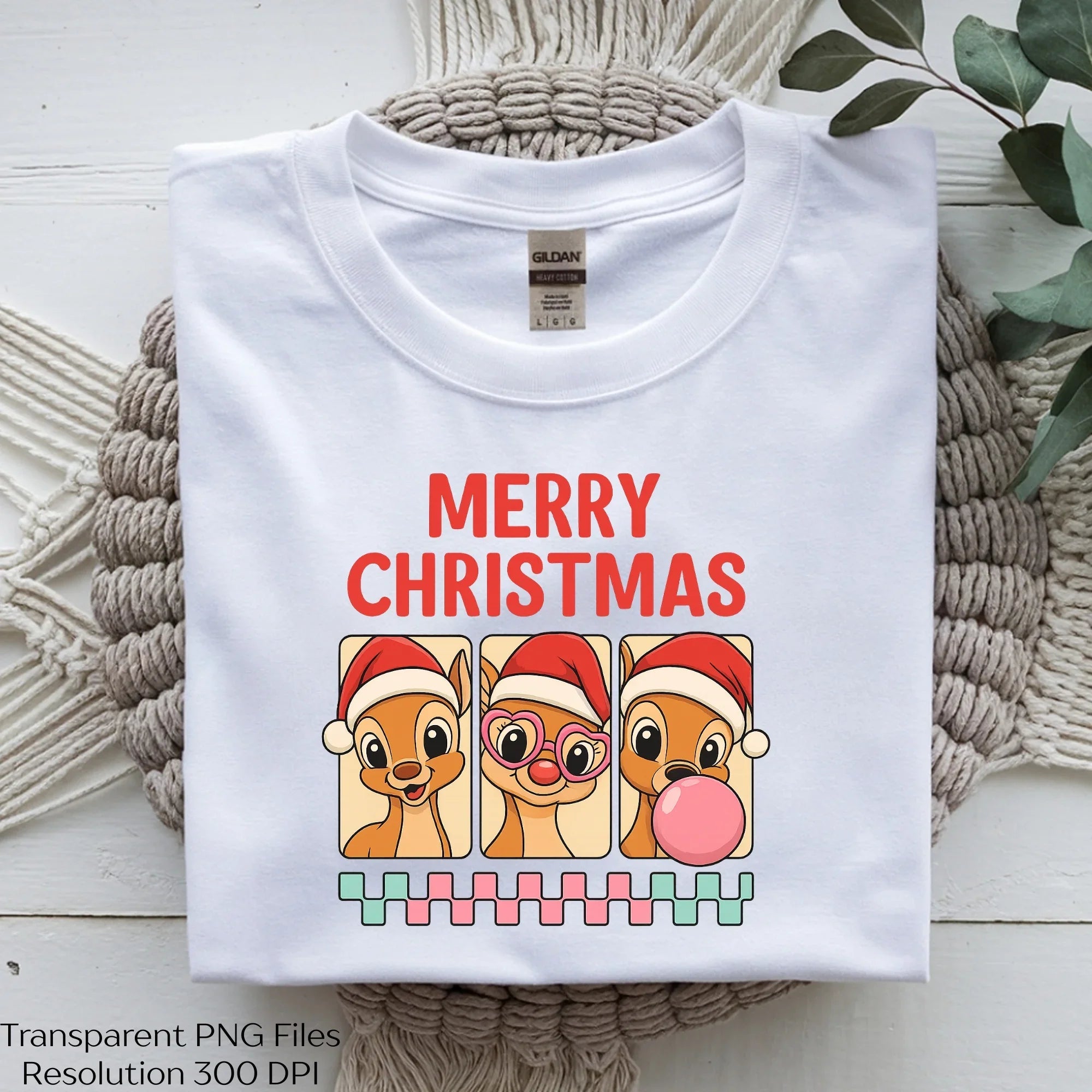 Cute Reindeer Trio Christmas Clipart Bundle - CraftNest - Digital Crafting and Art