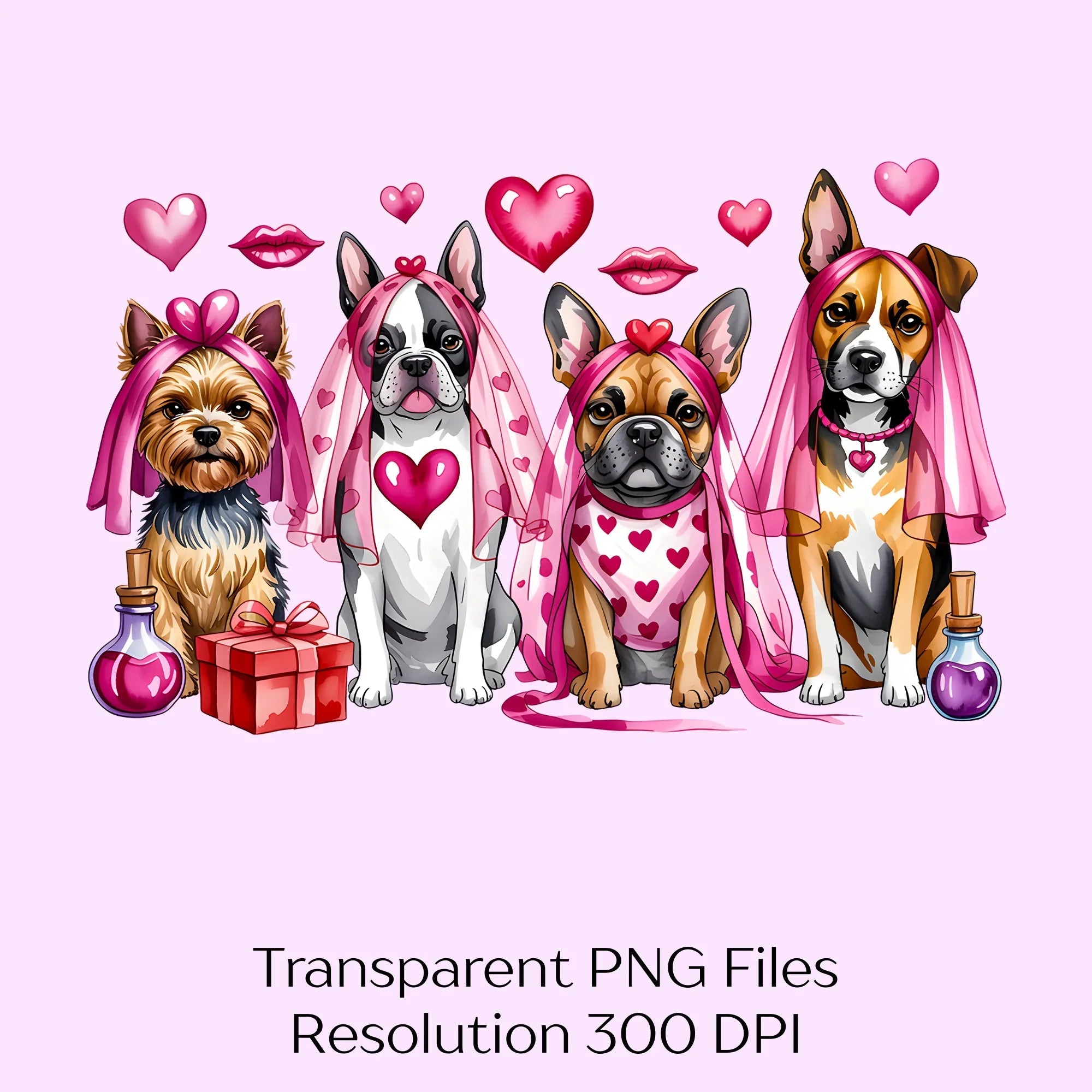 Valentine's Day Dogs Clipart Bundle - CraftNest - Digital Crafting and Art
