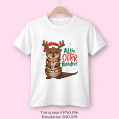Otter Reindeer Christmas Animal Clipart Bundle - CraftNest - Digital Crafting and Art