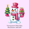 Christmas Snowman Faux Yarn Clipart Bundle