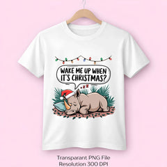 Christmas Wake Me Up When It's Rhinoceros Clipart Bundle - CraftNest - Digital Crafting and Art