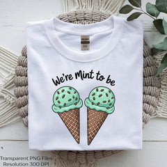 We're Mint to Be Kawaii Cream Cone Pun SVG Bundle - CraftNest - Digital Crafting and Art