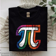 Retro Pi Symbol Vintage Rainbow Clipart Bundle - CraftNest - Digital Crafting and Art