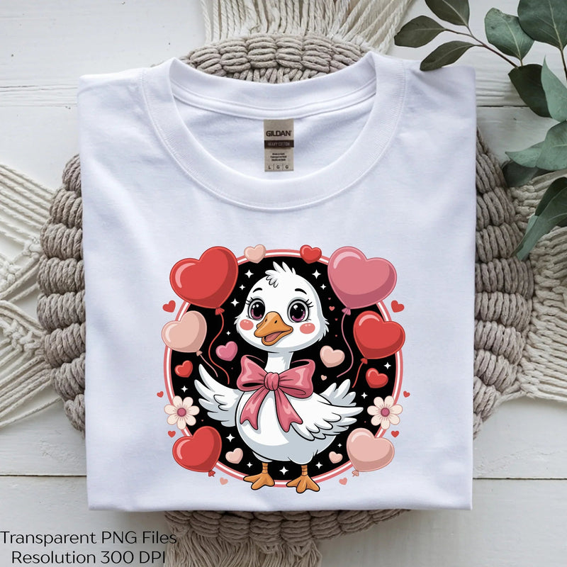 Preppy Cute Goose Valentine Day Clipart Bundle - CraftNest - Digital Crafting and Art