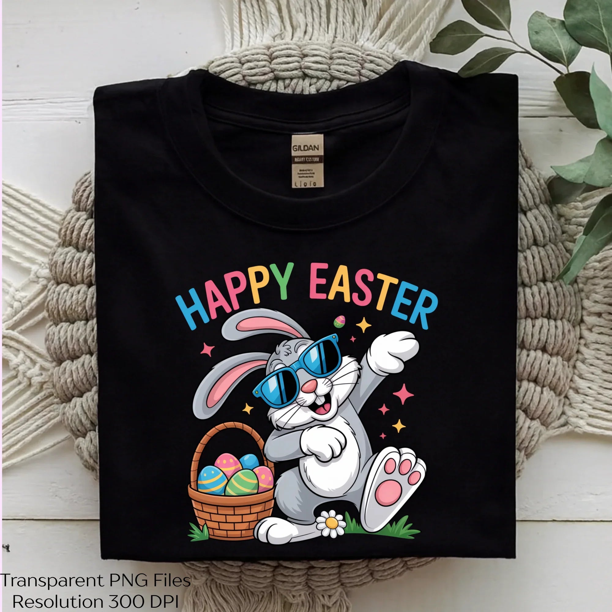 Happy Easter Cool Bunny Shirt Clipart Bundle - CraftNest - Digital Crafting and Art