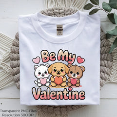 Be My Valentine Cute Puppy Bear Clipart Bundle - CraftNest - Digital Crafting and Art