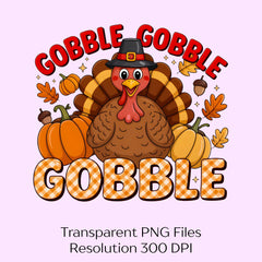 Thanksgiving Gobble Turkey Clipart Bundle - CraftNest - Digital Crafting and Art