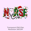 Nurse Christmas Merry Clipart Bundle