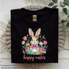 Cute Pastel Bunny Happy Easter Floral Clipart Bundle