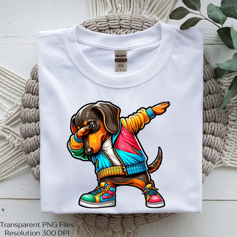 Dachshund Dog Dabbing Illustration Clipart Bundle - CraftNest - Digital Crafting and Art