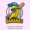 Let Go Bananas Baseball Clipart Bundle