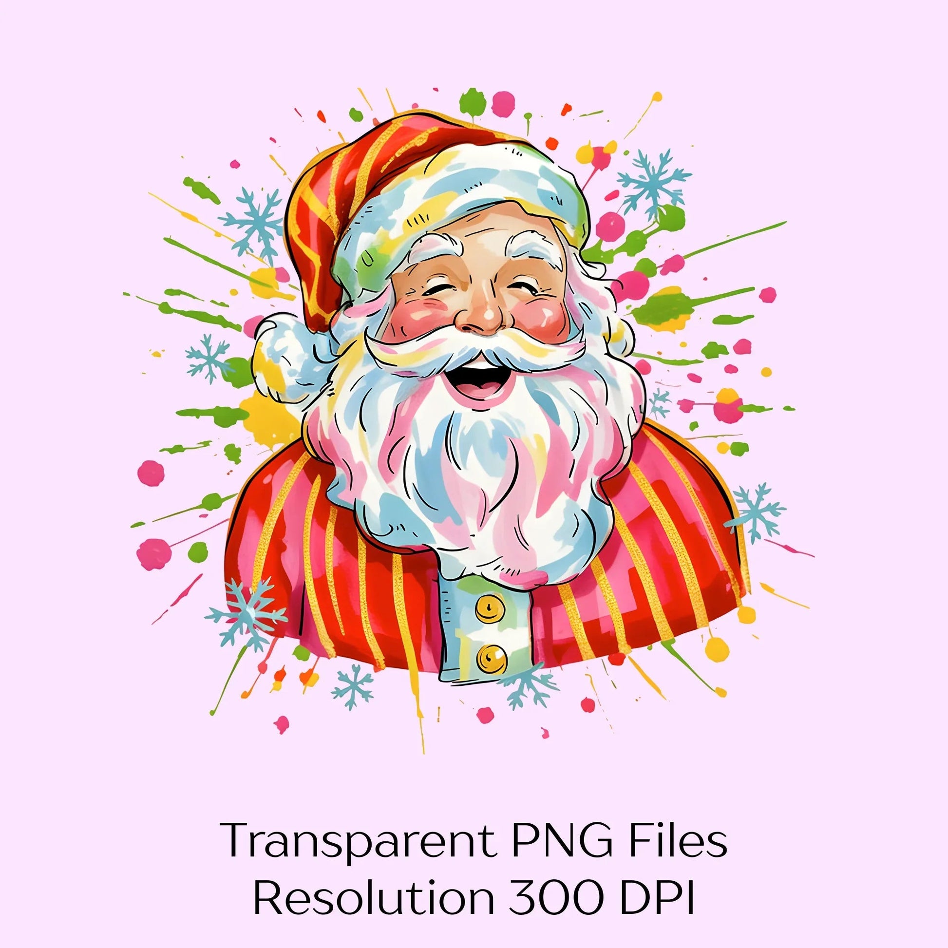Splatter Santa Christmas Clipart Bundle - CraftNest - Digital Crafting and Art