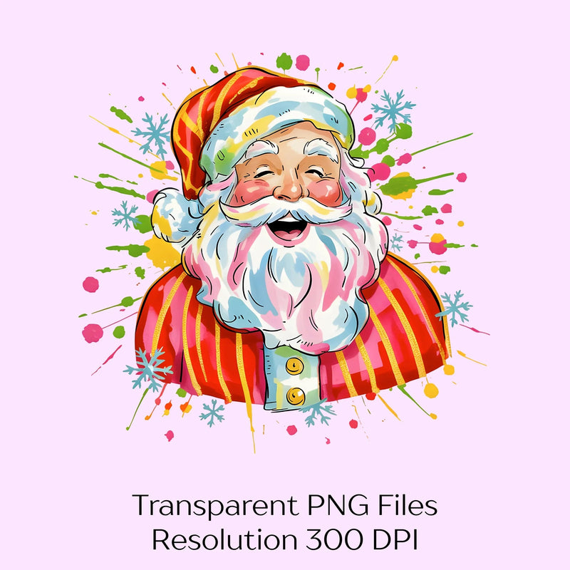 Splatter Santa Christmas Clipart Bundle - CraftNest - Digital Crafting and Art