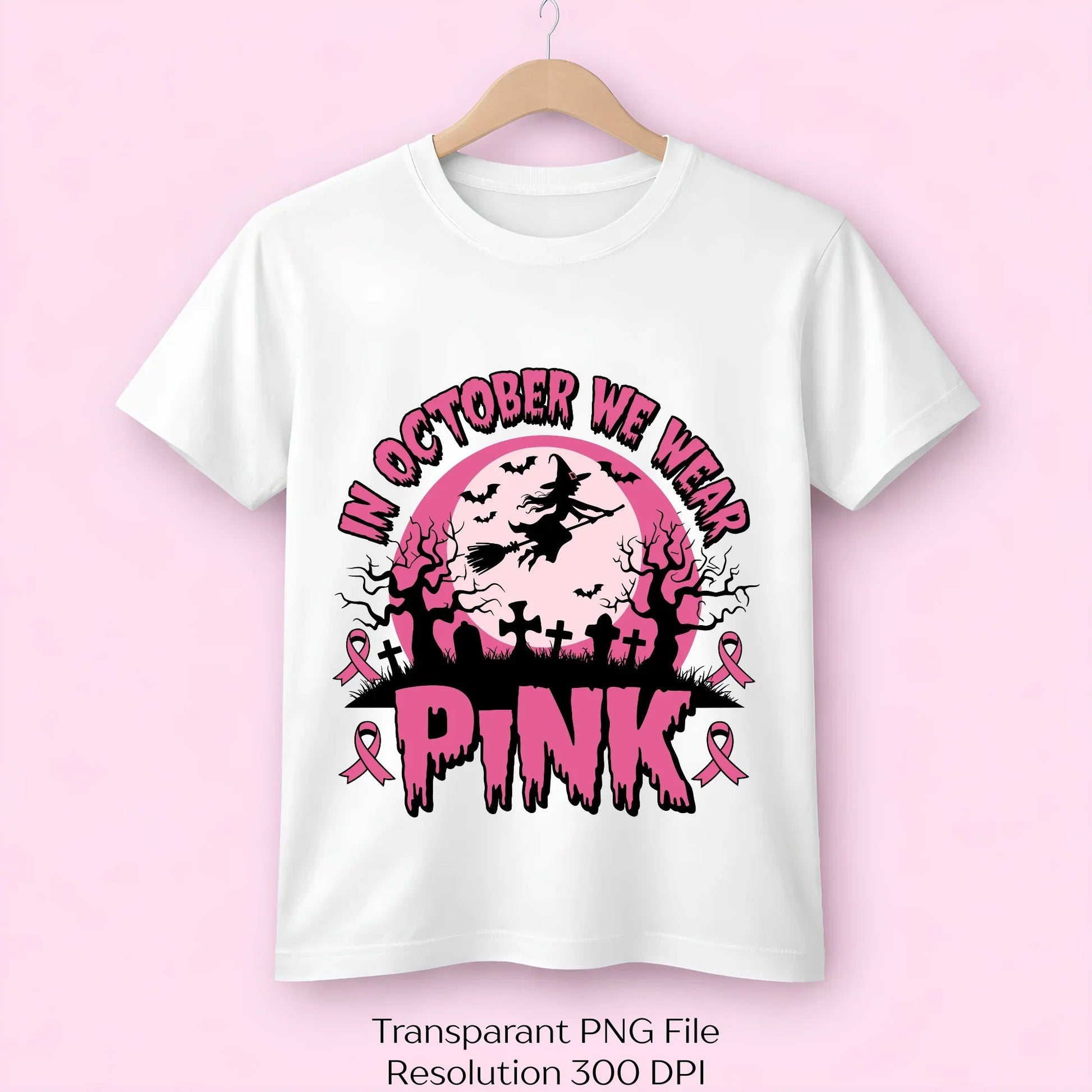 In October We Wear Pink Witch Halloween SVG Bundle - CraftNest - Digital Crafting and Art
