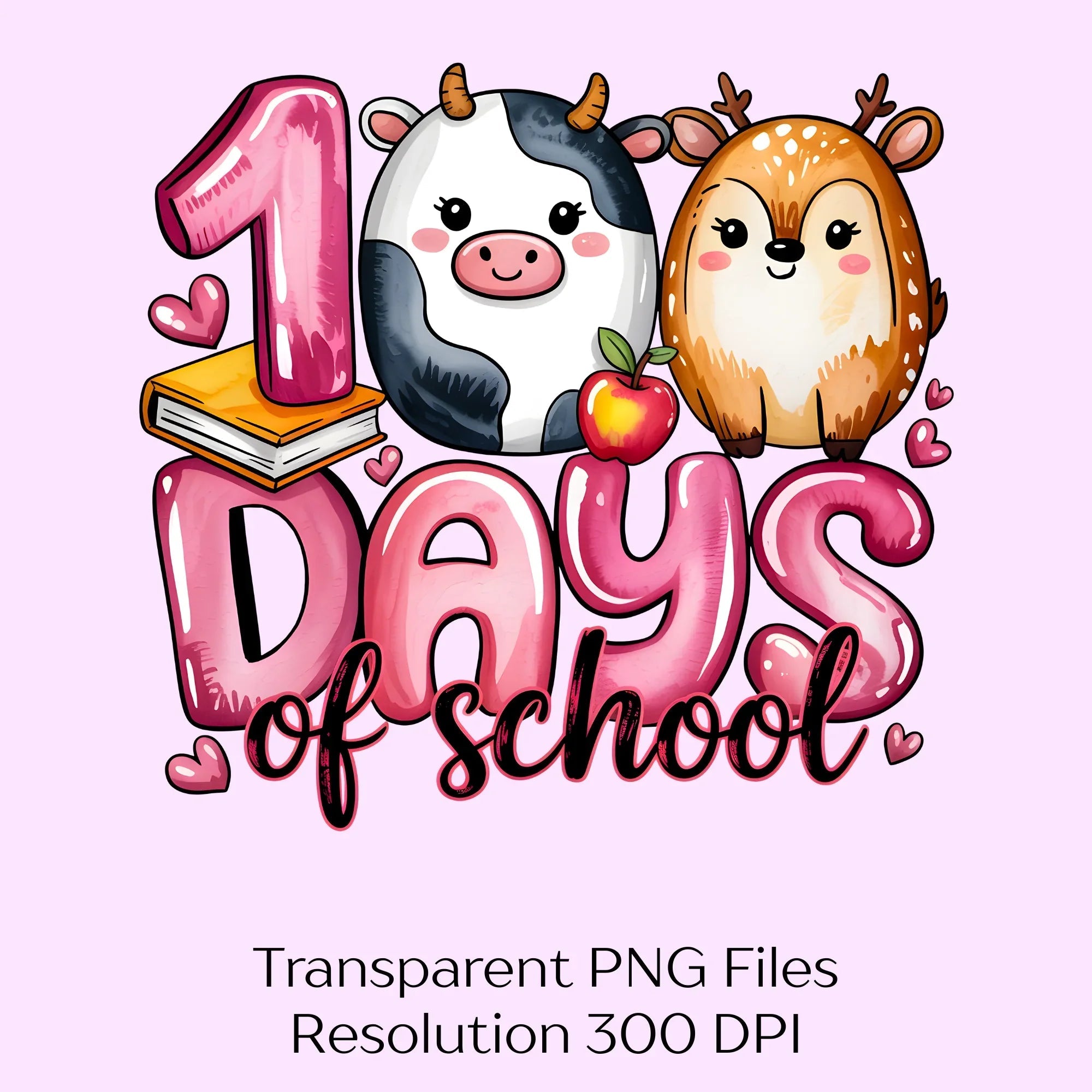 Squishmallow 100 Days of School Clipart Bundle - CraftNest - Digital Crafting and Art