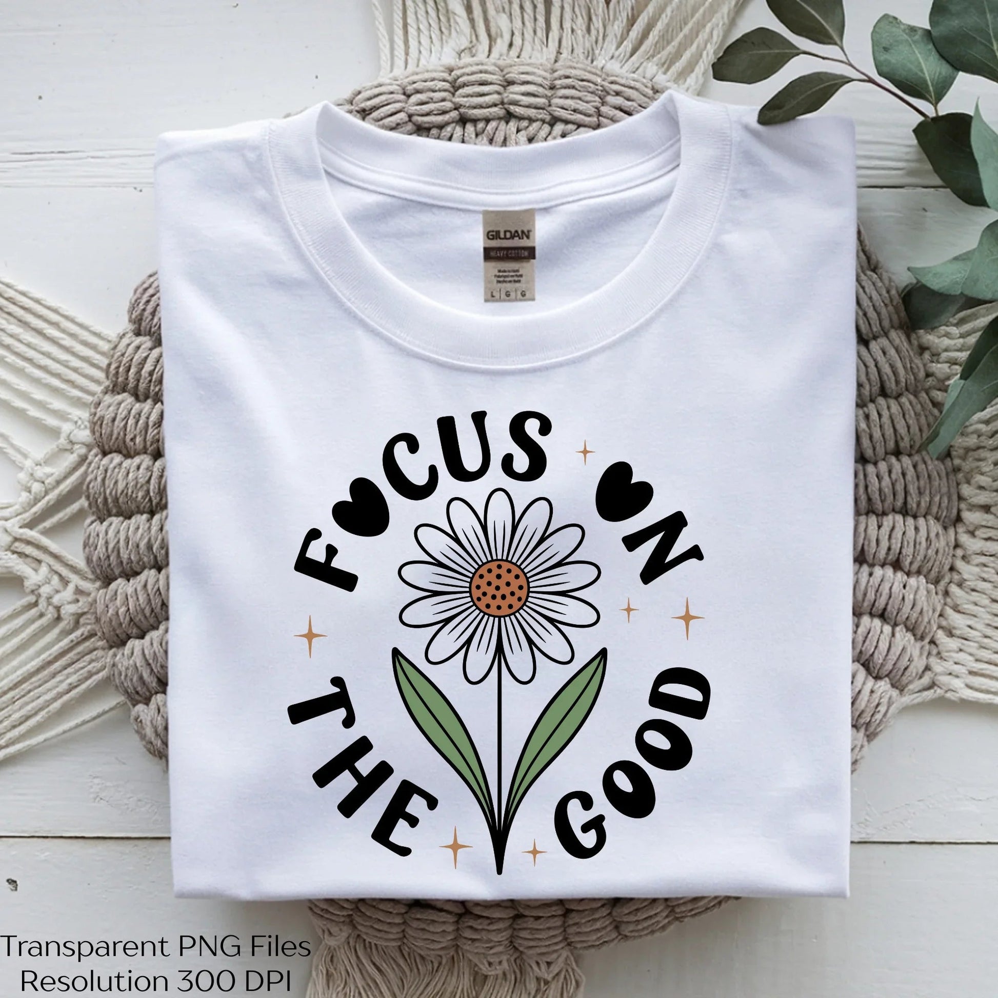 Focus On The Good Retro Daisy Flower Clipart Bundle - CraftNest - Digital Crafting and Art