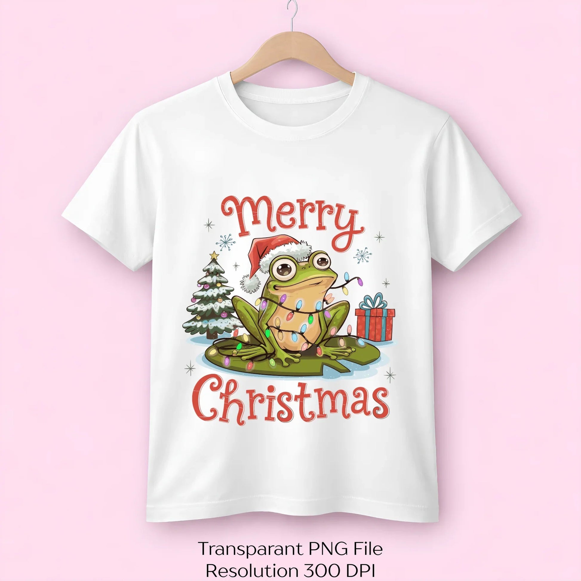 Merry Christmas Festive Frog with Lights Clipart Bundle - CraftNest - Digital Crafting and Art