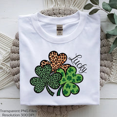 Leopard Lucky Shamrocks St Patrick Clipart Bundle - CraftNest - Digital Crafting and Art