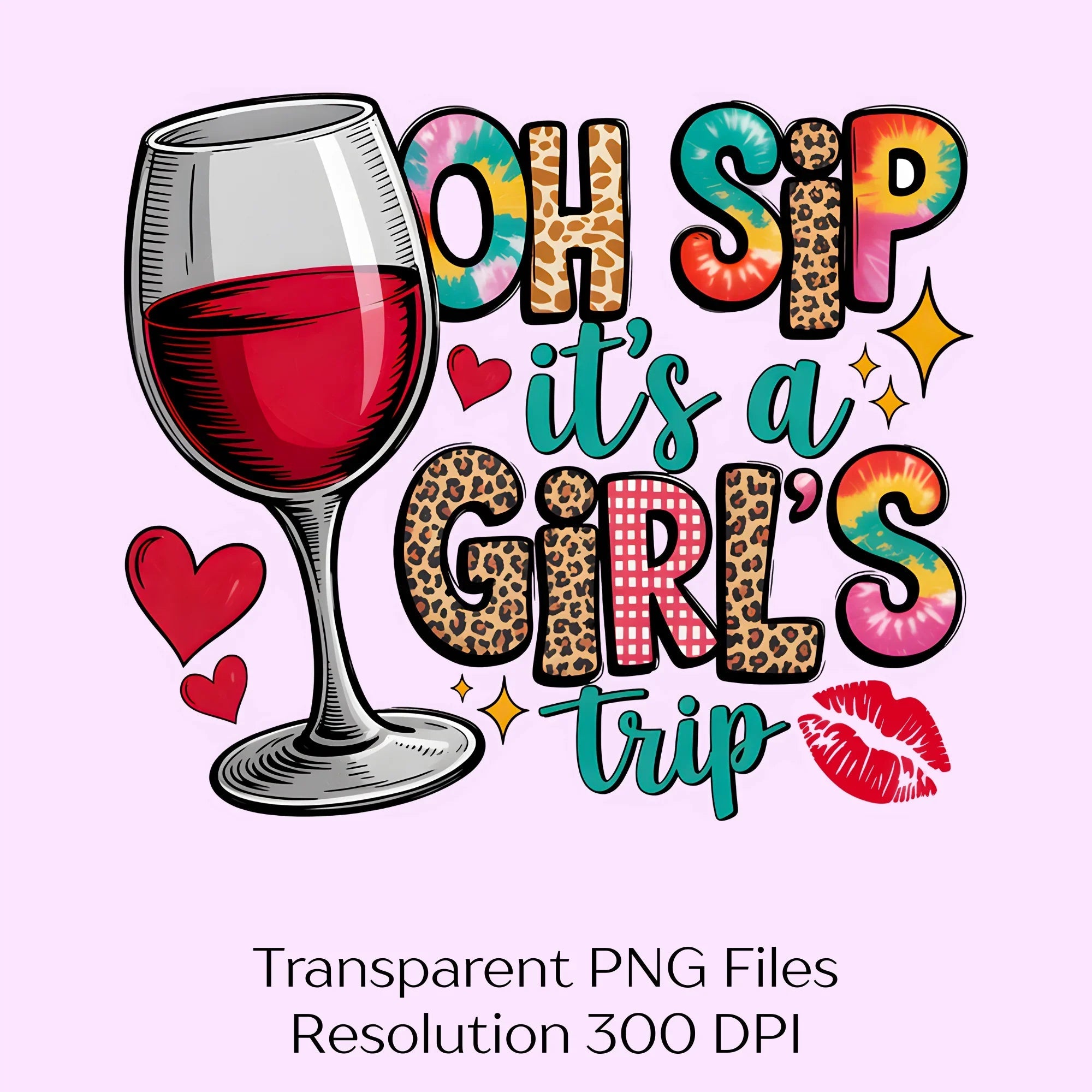 Oh Sip It Girls Trip Wine Clipart Bundle - CraftNest - Digital Crafting and Art