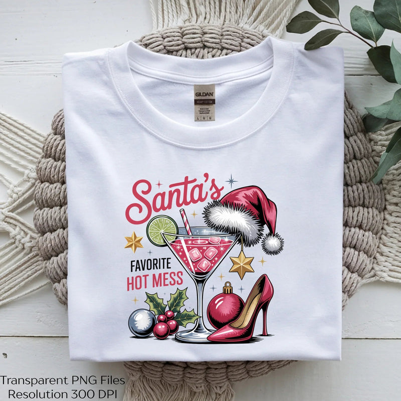 Santa's Favorite Hot Mess Glitter Clipart Bundle - CraftNest - Digital Crafting and Art