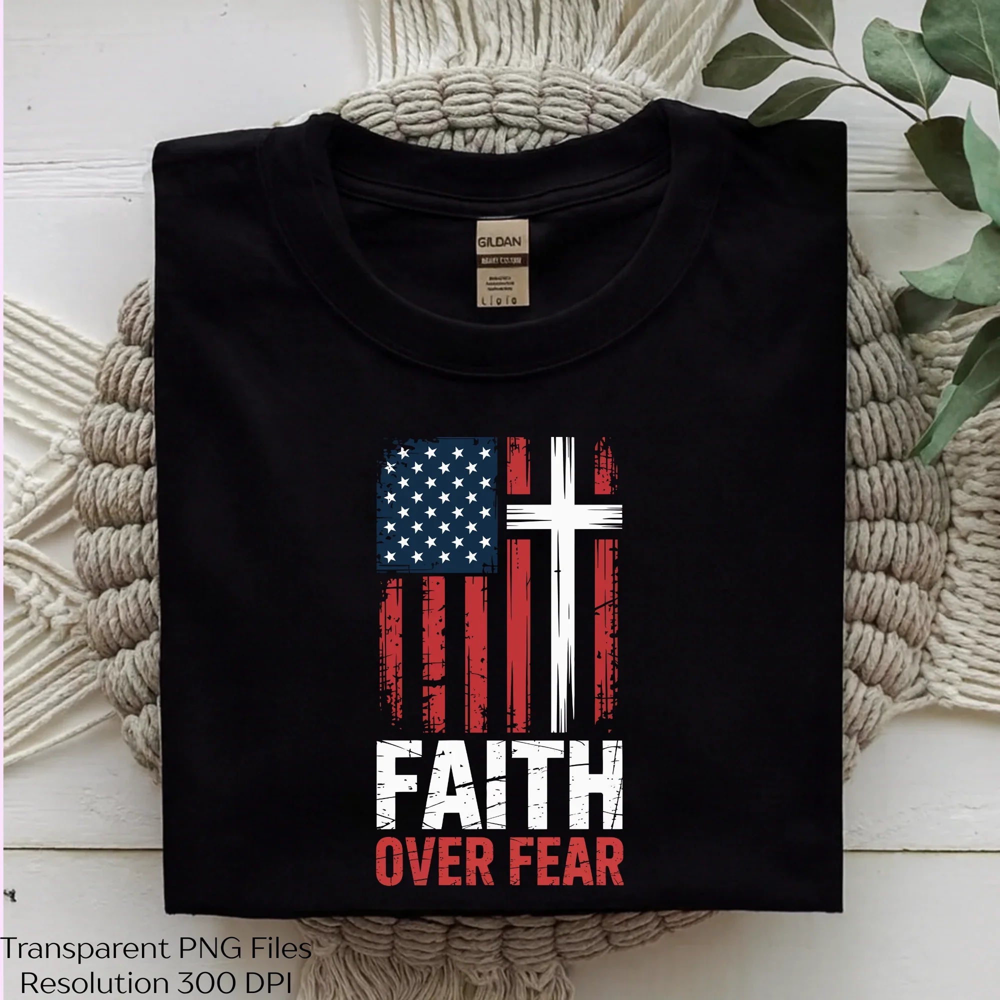 Faith Over Fear USA Flag Shirt SVG Bundle - CraftNest - Digital Crafting and Art