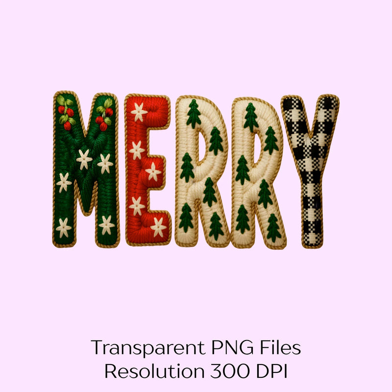 Yarn Christmas Merry Clipart Bundle - CraftNest - Digital Crafting and Art