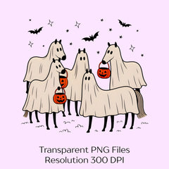 Cowboy Ghost Horse Halloween Clipart Bundle - CraftNest - Digital Crafting and Art