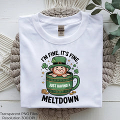 Fine Leprechaun Meltdown Shirt Clipart Bundle - CraftNest - Digital Crafting and Art