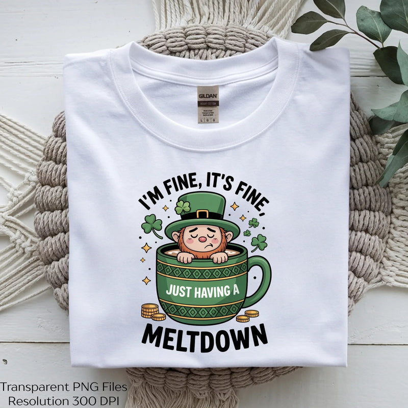 Fine Leprechaun Meltdown Shirt Clipart Bundle - CraftNest - Digital Crafting and Art