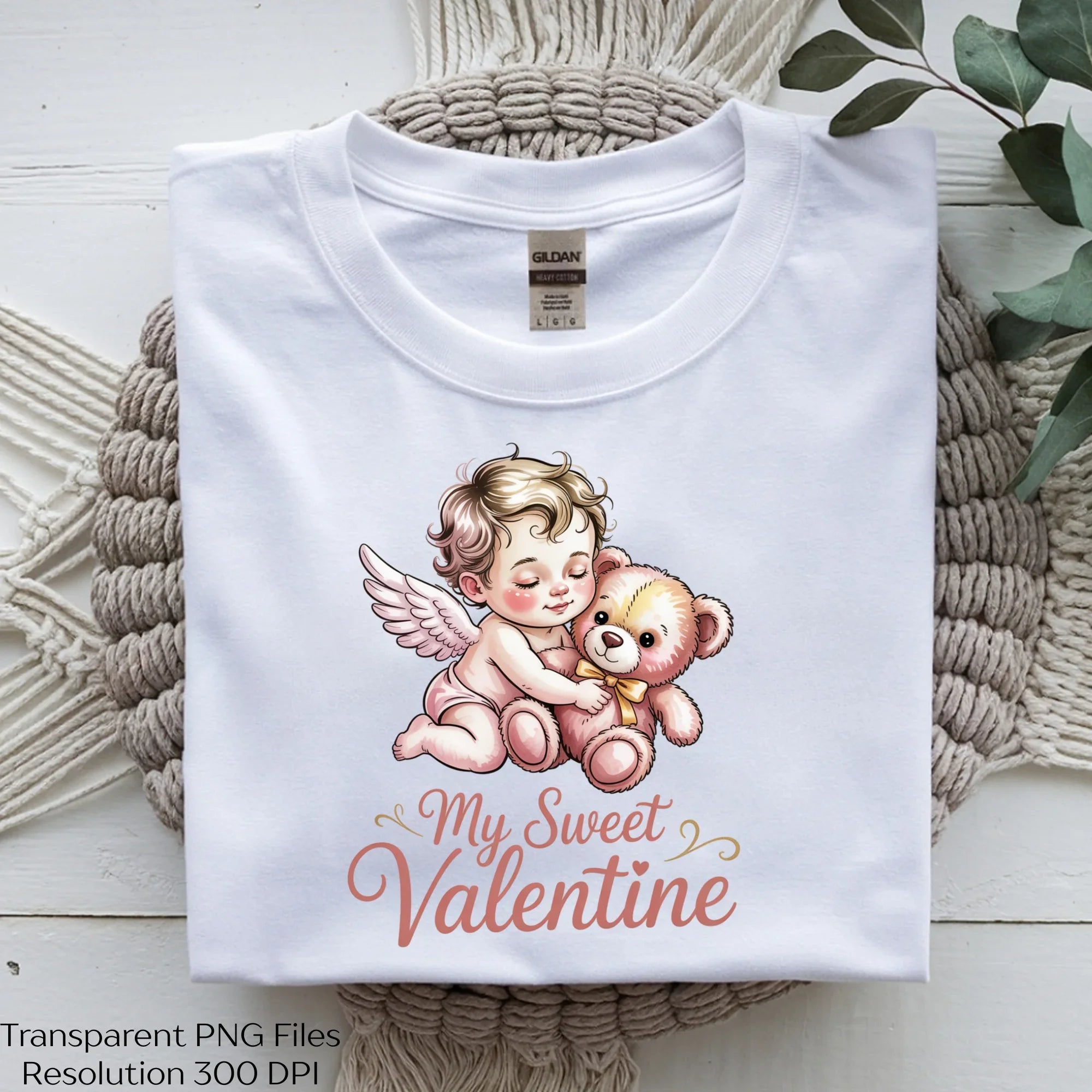 Cute Angel Baby with Teddy Bear Clipart Bundle - CraftNest - Digital Crafting and Art
