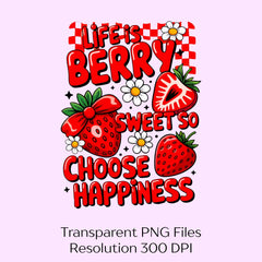 Life Is Berry Sweet Strawberry Clipart Bundle - CraftNest - Digital Crafting and Art