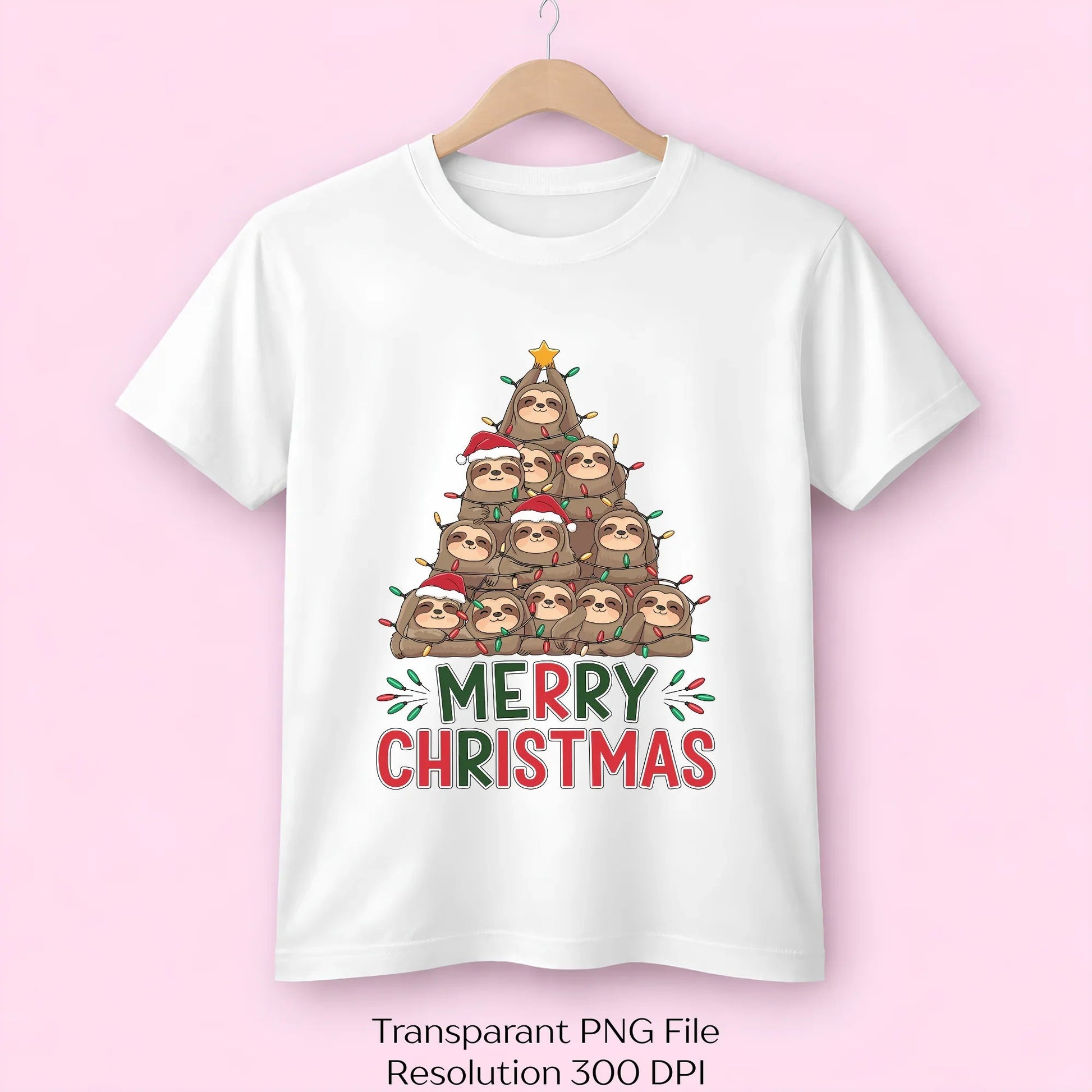 Merry Christmas Sloth Tree Festive SVG Bundle - CraftNest - Digital Crafting and Art