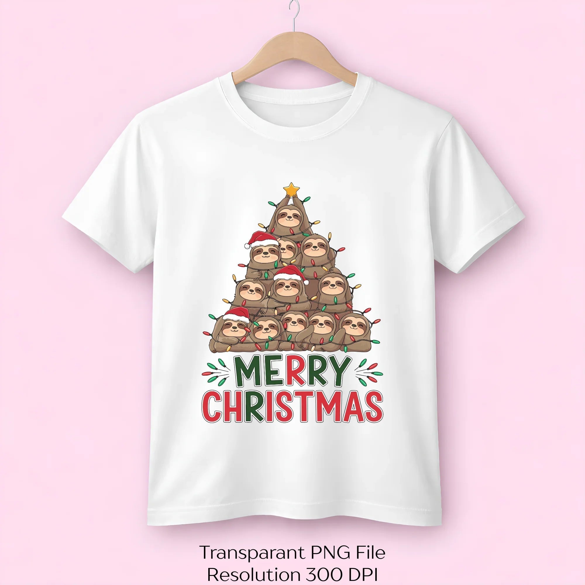 Merry Christmas Sloth Tree Festive SVG Bundle - CraftNest - Digital Crafting and Art