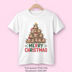 Merry Christmas Sloth Tree Festive SVG Bundle - CraftNest - Digital Crafting and Art