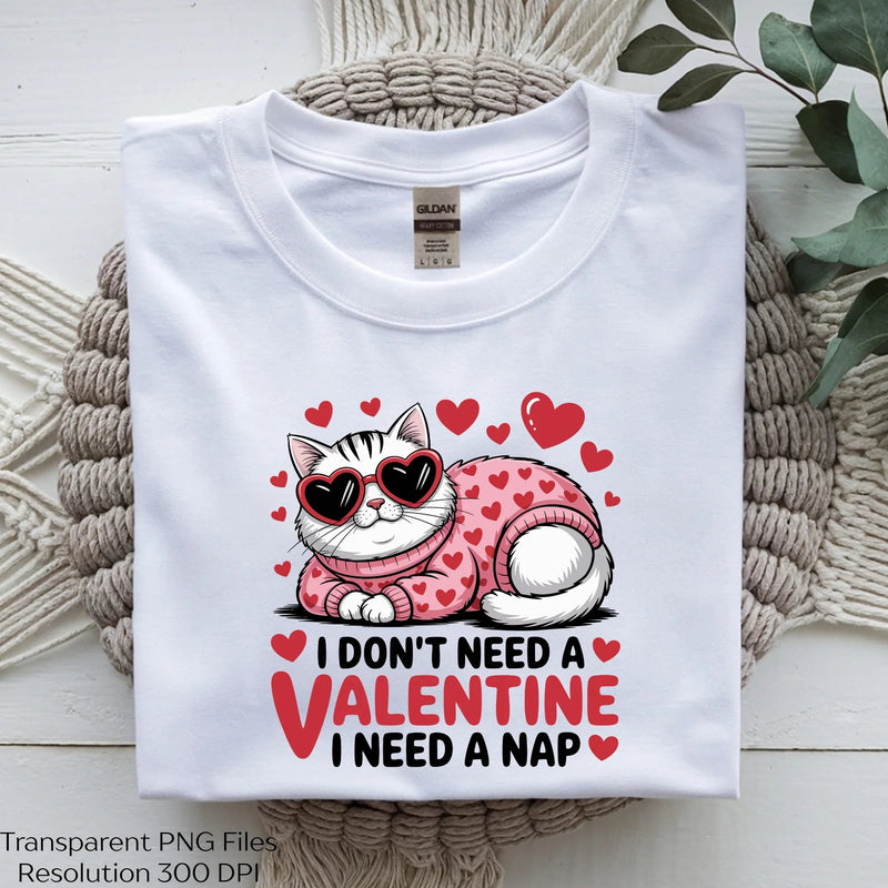 Funny Lazy Cat Anti-Valentine's Day SVG Bundle - CraftNest - Digital Crafting and Art