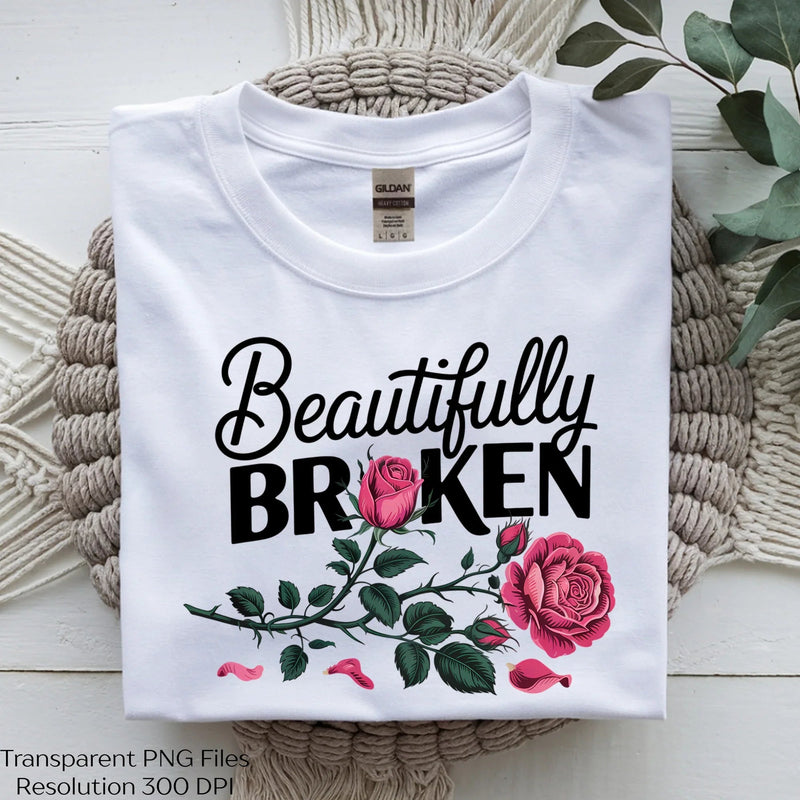 Beautifully Broken Rose Quote Clipart Bundle - CraftNest - Digital Crafting and Art