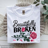 Beautifully Broken Rose Quote Clipart Bundle