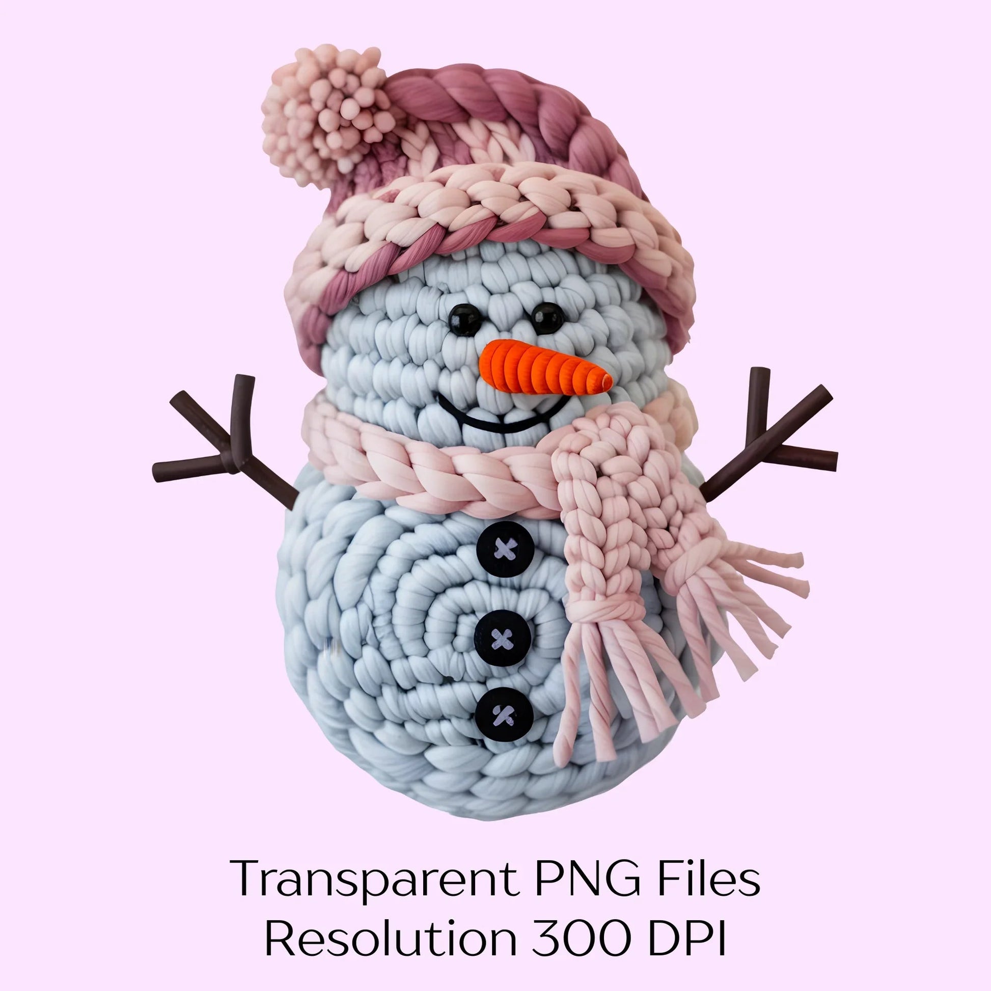 Faux Yarn Crochet Snowman Clipart Bundle - CraftNest - Digital Crafting and Art