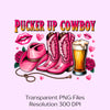 Pucker Up Cowboy Valentines Clipart Bundle