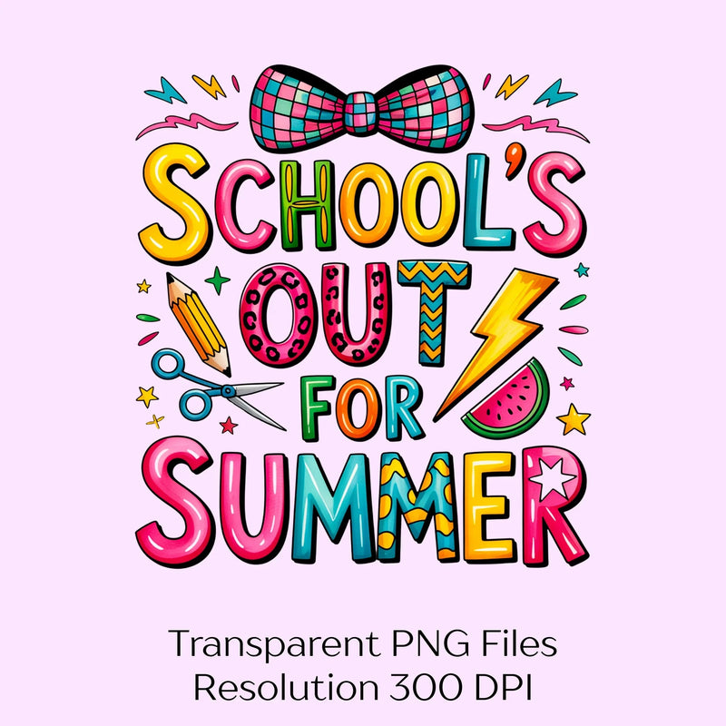 School's Out for Summer Clipart Bundle - CraftNest - Digital Crafting and Art