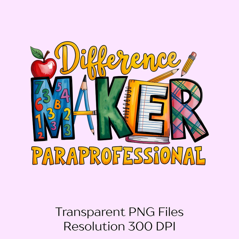 Difference Maker Paraprofessional Clipart Bundle - CraftNest - Digital Crafting and Art