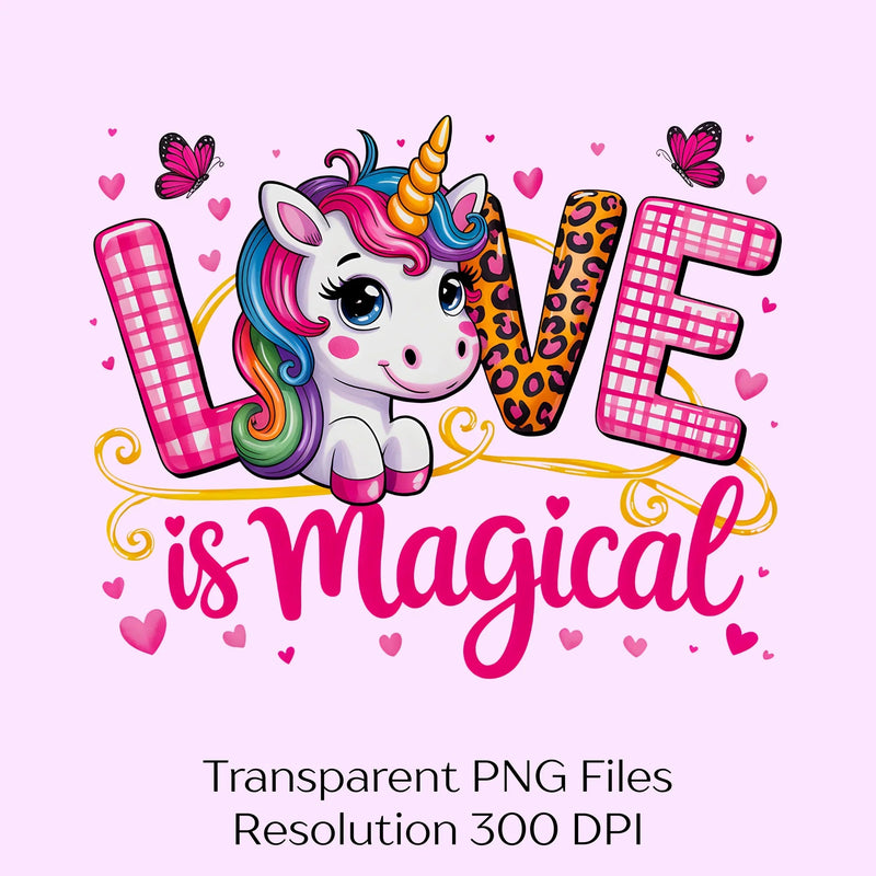 Love Is Magical Unicorn Clipart Bundle - CraftNest - Digital Crafting and Art