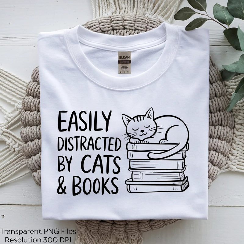 Easily Distracted By Cats Funny Clipart Bundle - CraftNest - Digital Crafting and Art