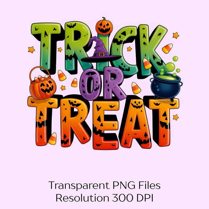 Trick Or Treat Halloween Clipart Bundle - CraftNest - Digital Crafting and Art