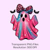 Glitter Ghost Retro Halloween Clipart Bundle