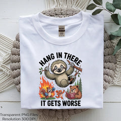 Hand In There It Gets Worse Shirt Clipart Bundle - CraftNest - Digital Crafting and Art